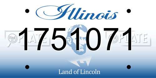 1751071 Illinois License Plate
