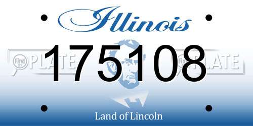 175108 Illinois License Plate