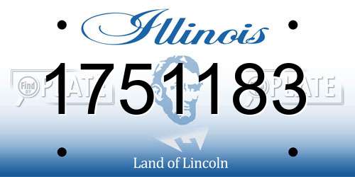 1751183 Illinois License Plate
