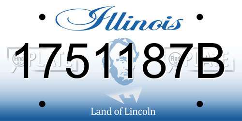 1751187B Illinois License Plate