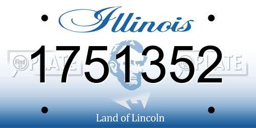 1751352 Illinois License Plate