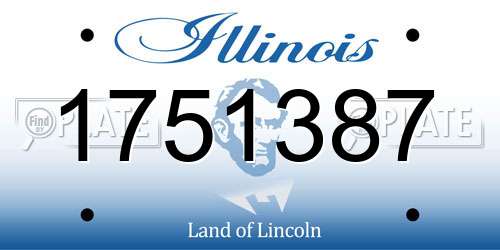1751387 Illinois License Plate