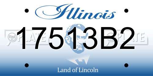 17513B2 Illinois License Plate