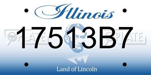 17513B7 Illinois License Plate