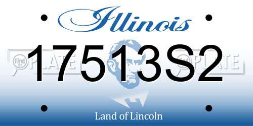 17513S2 Illinois License Plate