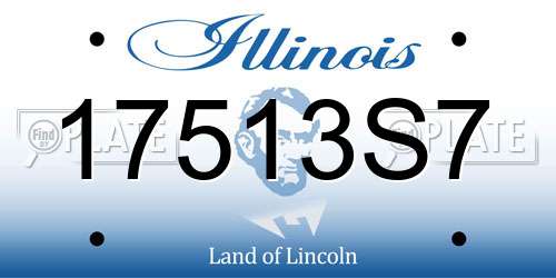 17513S7 Illinois License Plate