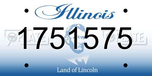 1751575 Illinois License Plate