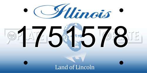 1751578 Illinois License Plate
