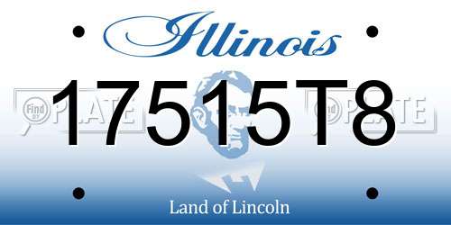 17515T8 Illinois License Plate