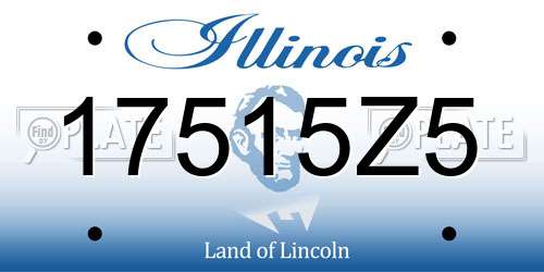 17515Z5 Illinois License Plate