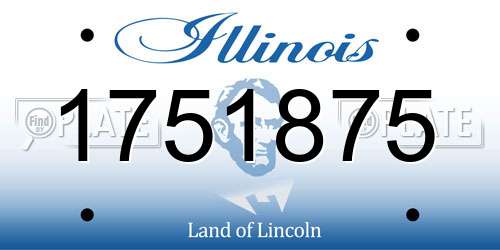 1751875 Illinois License Plate