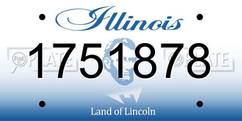 1751878 Illinois License Plate