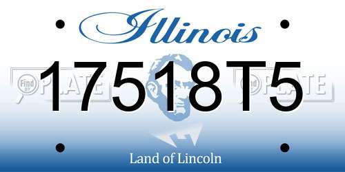 17518T5 Illinois License Plate