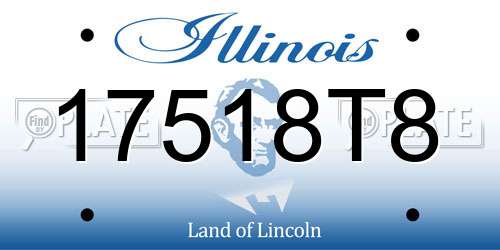 17518T8 Illinois License Plate
