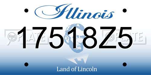 17518Z5 Illinois License Plate