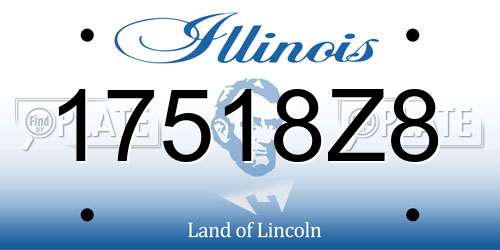 17518Z8 Illinois License Plate