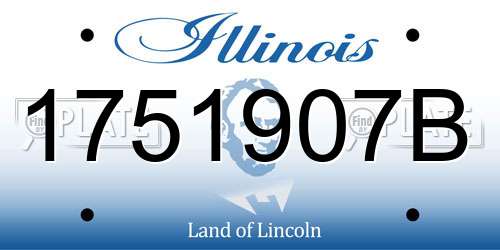1751907B Illinois License Plate