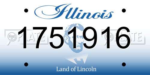 1751916 Illinois License Plate