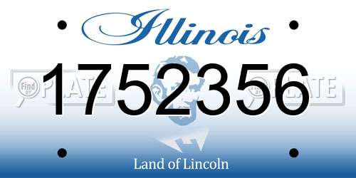 1752356 Illinois License Plate