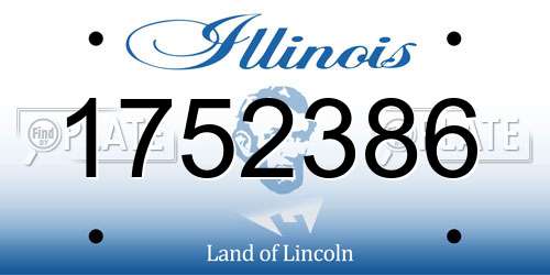 1752386 Illinois License Plate