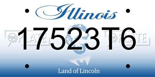 17523T6 Illinois License Plate