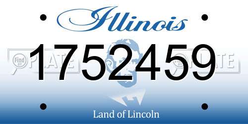 1752459 Illinois License Plate