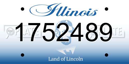 1752489 Illinois License Plate