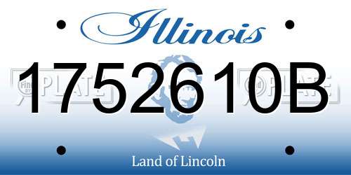 1752610B Illinois License Plate