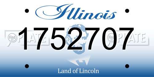 1752707 Illinois License Plate