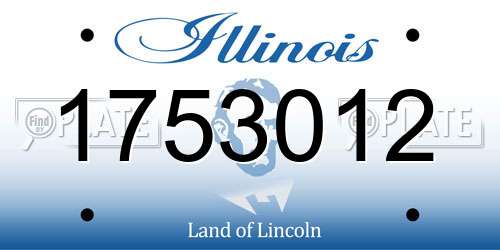1753012 Illinois License Plate