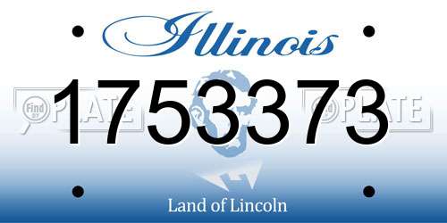 1753373 Illinois License Plate