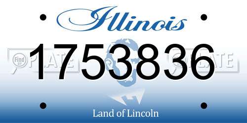 1753836 Illinois License Plate