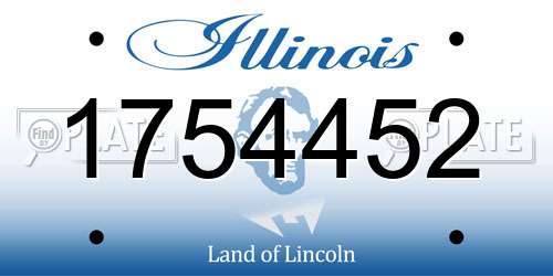 1754452 Illinois License Plate