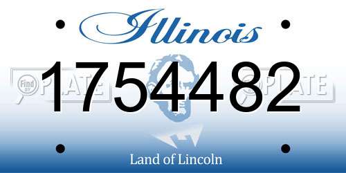 1754482 Illinois License Plate