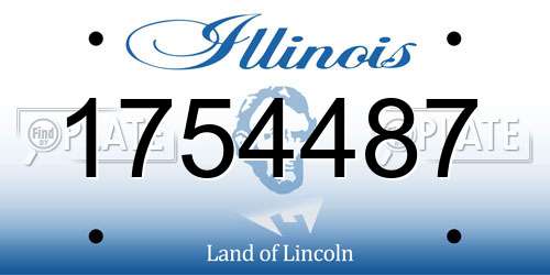 1754487 Illinois License Plate