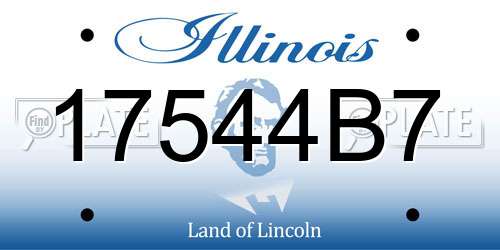 17544B7 Illinois License Plate