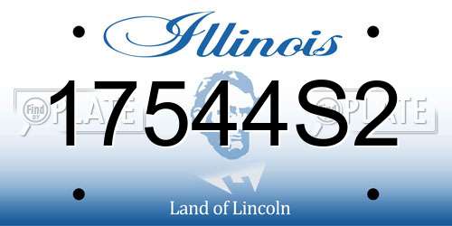 17544S2 Illinois License Plate