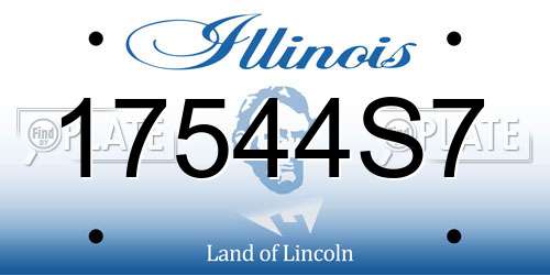 17544S7 Illinois License Plate