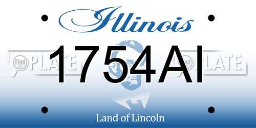 1754AI Illinois License Plate