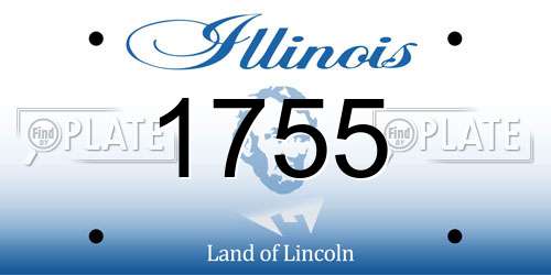 1755 Illinois License Plate