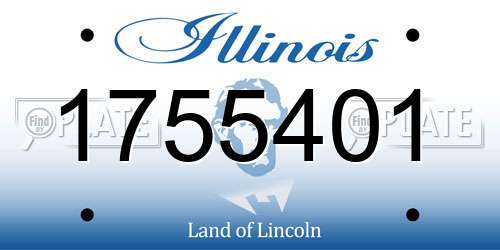 1755401 Illinois License Plate