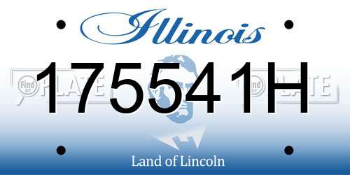 175541H Illinois License Plate