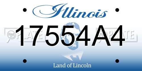 17554A4 Illinois License Plate