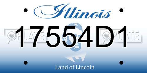 17554D1 Illinois License Plate