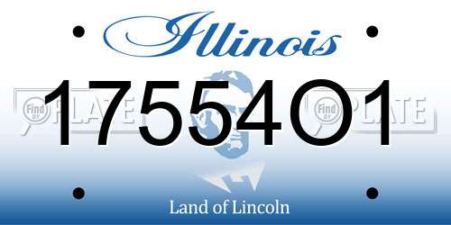 17554O1 Illinois License Plate