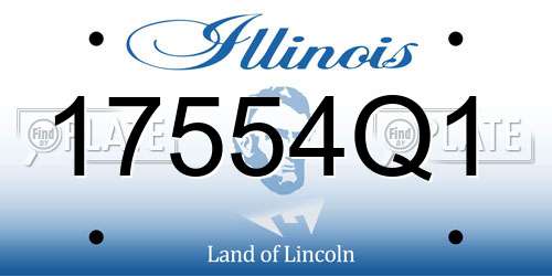 17554Q1 Illinois License Plate