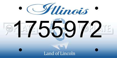 1755972 Illinois License Plate