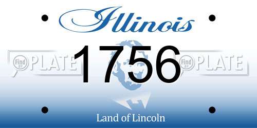 1756 Illinois License Plate
