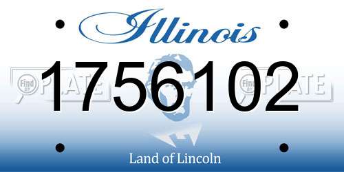1756102 Illinois License Plate