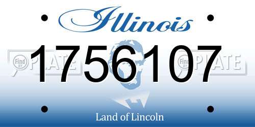 1756107 Illinois License Plate